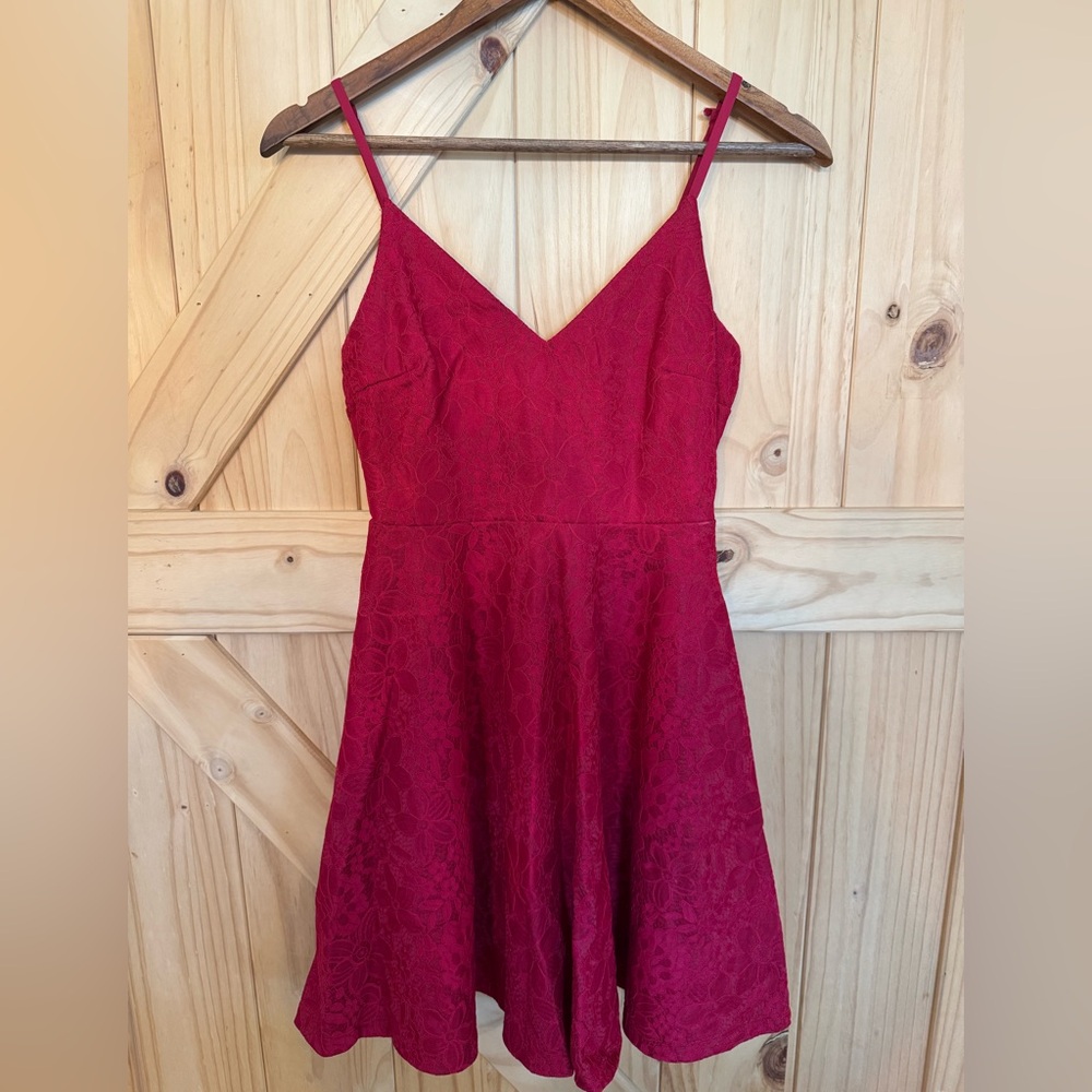 Lulu's Vibrant Red Mini Dress